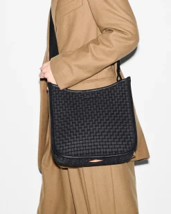 MZ Wallace Crossbody|Woven Box Crossbody Black
