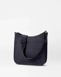 MZ Wallace Crossbody|Woven Box Crossbody Black