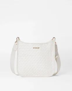 MZ Wallace Crossbody|Woven Box Crossbody PearlMetallic