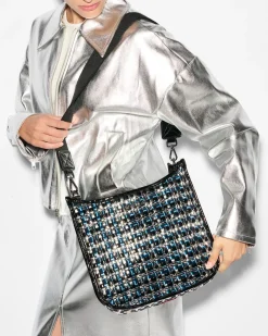 MZ Wallace Crossbody|Woven Box Crossbody MidnightWoven