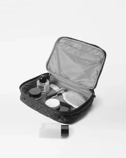 MZ Wallace Accessories|Metro|Zip Round Cosmetic Emerald